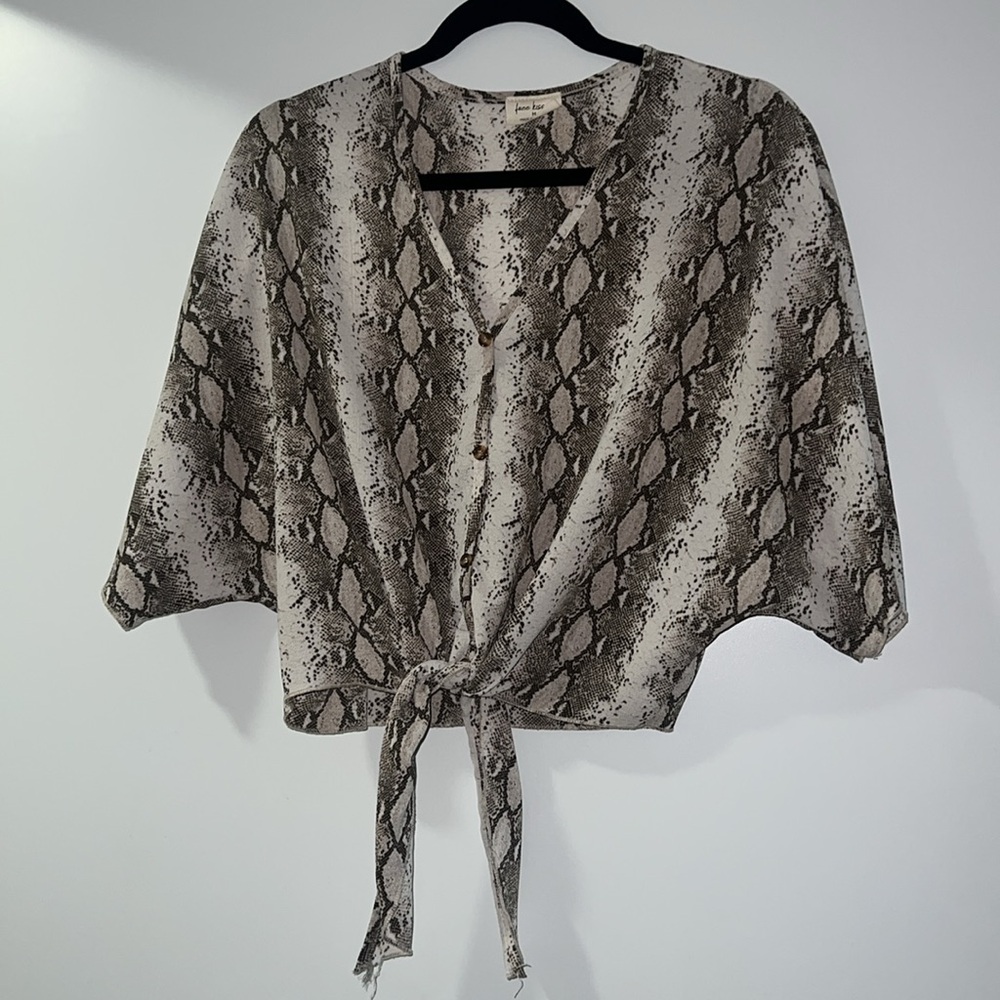Snake skin tie top